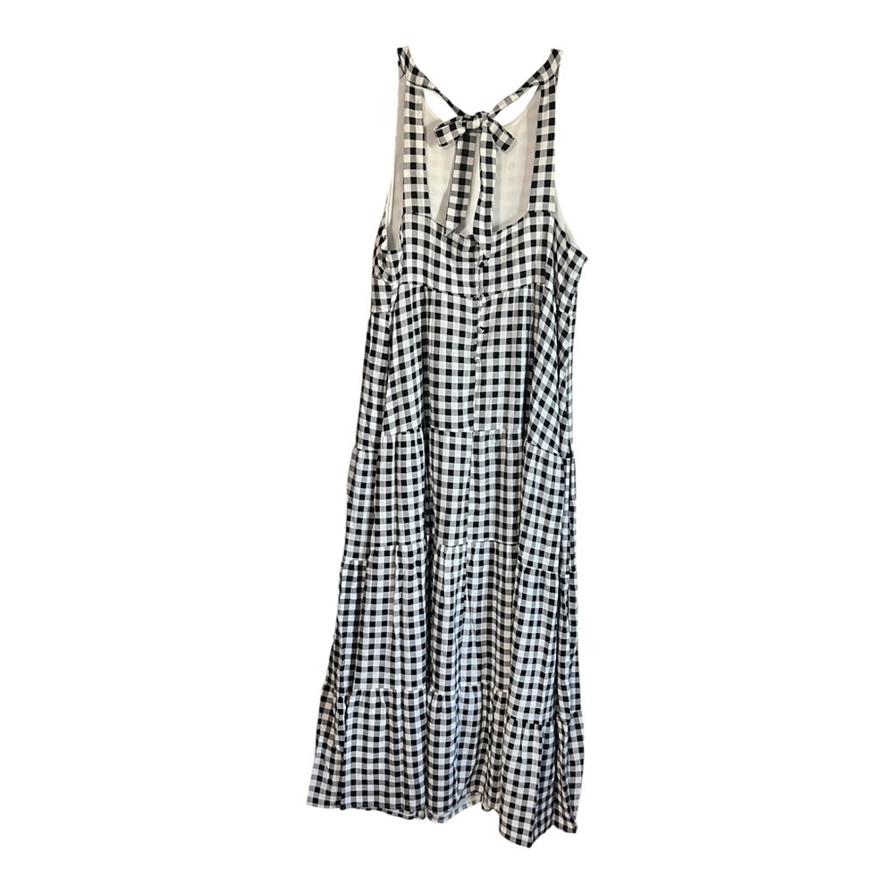 Torrid Boho Gingham Tiered Maxi Dress High Neck Halter Size 1 - Picture 5 of 5
